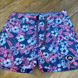 Allyance Floral Board Shorts - Pink and Blue